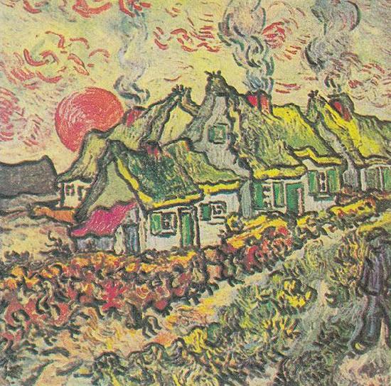 Vincent Van Gogh Farmhouses Spain oil painting art